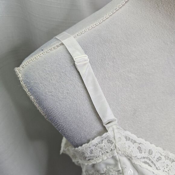 Sears Vintage White It Doesn't Slip Anti-Cling Midi Slip Size 36 - Picture 5 of 8